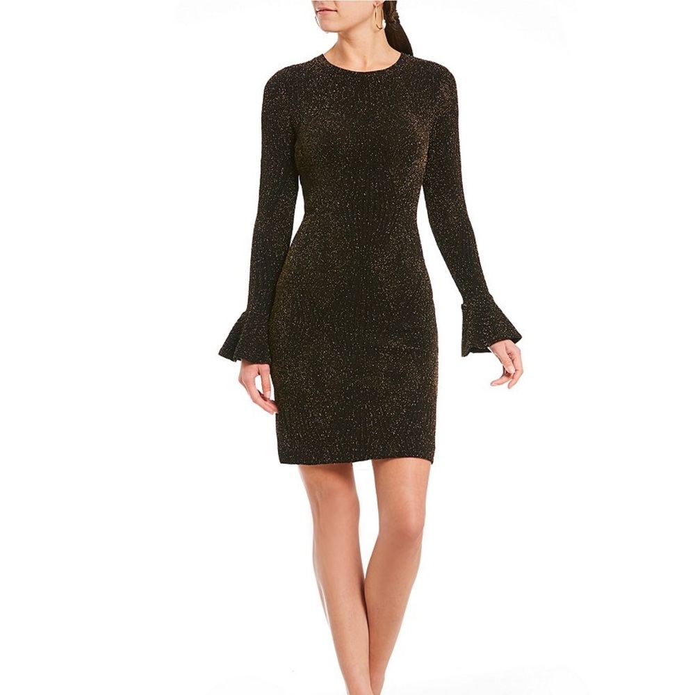 NWOT Michael Kors Bodycon Metallic Knit Dress - XS